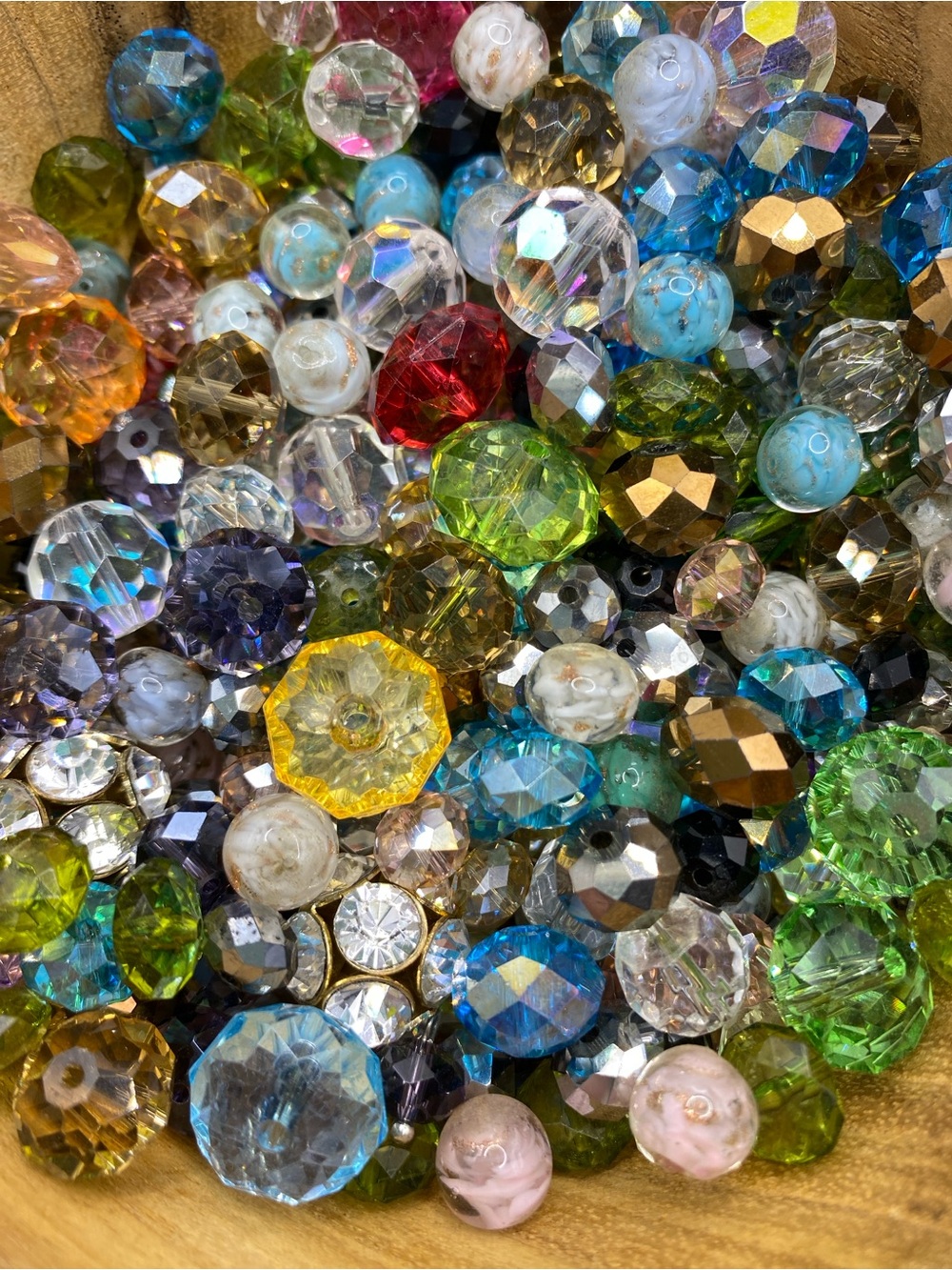 Glass Beads Bulk Faceted Mix For Jewelry Crafting